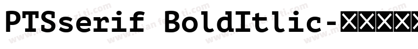 PTSserif BoldItlic字体转换